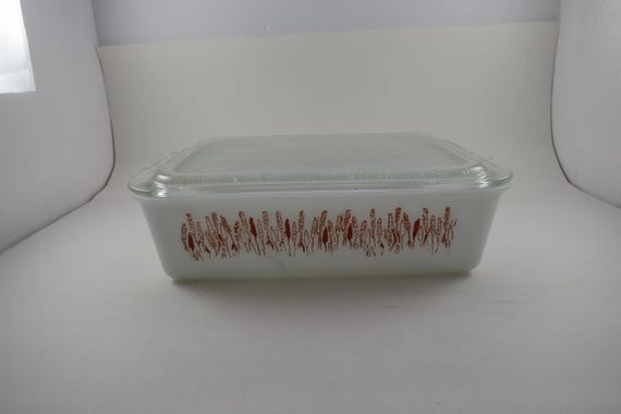 Vintage Mid Century Proctor Silex Slow Cook Casserole Dish with Glass Lid Autumn Harvest