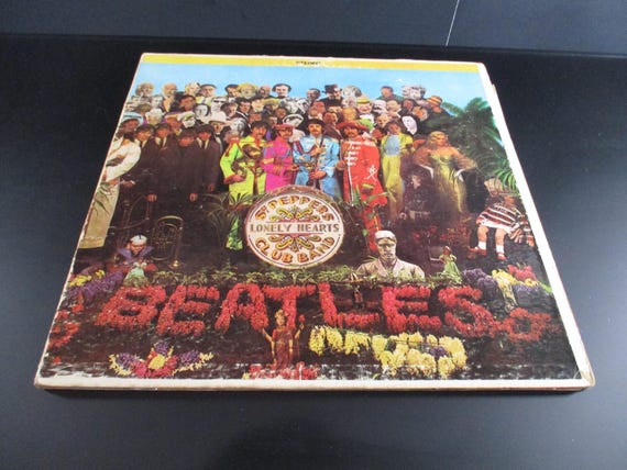 Vintage 1967 Vinyl LP Record The Beatles Sgt Peppers Lonely Hearts Club Band Very Good Condition Stereo Pressing 69349