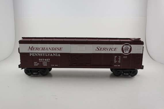 Vintage 2002 MTH Electric Trains O Gauge PRR Merchandise Box Car 30-74023 Excellent Condition 1:48 Scale In Original Box