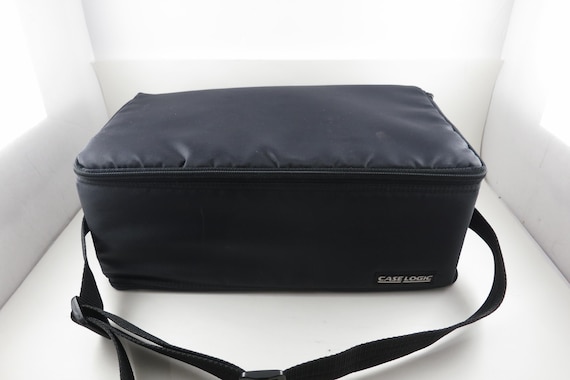 Case Logic Black Cassette Tape Double Sided Holder with Strap Holds 60 Cassettes