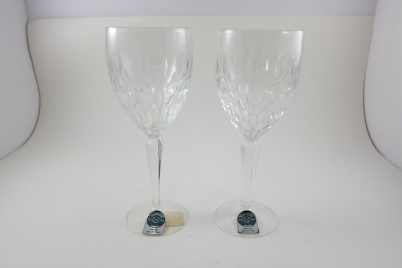 Vintage Lenox Crystal Wine Glasses: Serene Limited Edition, 7" Tall