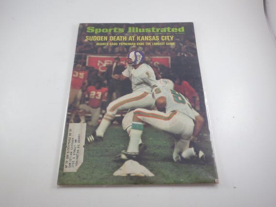 January 3 1972 Sports Illustrated Magazine Miami Dolphins NFL Garo Yepremian Longest Game