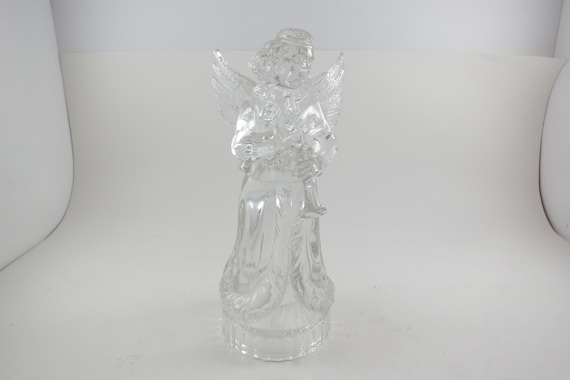 Mikasa Herald Collection 8 Inch Lead Crystal Angel Playing Trumpet Pristine Condition