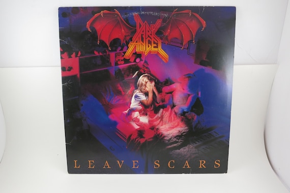 Vintage 1989 Dark Angel 'Leave Scars' Vinyl LP - Thrash Metal