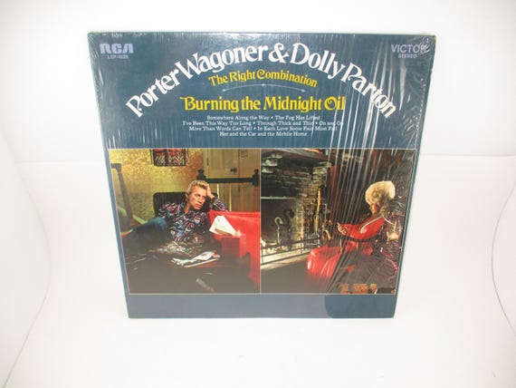 Vintage 1972 LP: Porter Wagoner & Dolly Parton - Burning the Midnight Oil