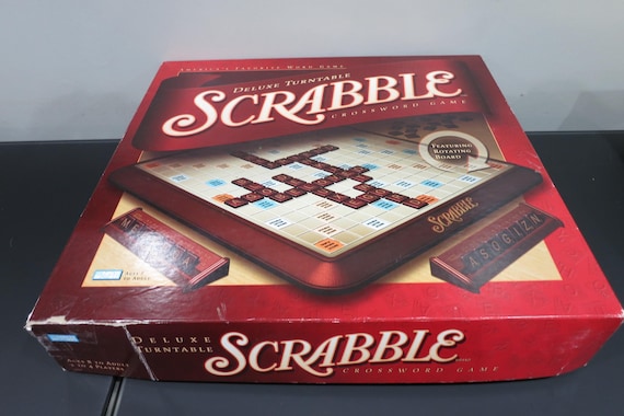 Vintage 2001 Scrabble Deluxe Collector's Edition: Rotating Board Game - Complete