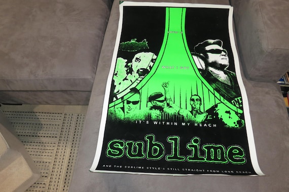 Original 2002 Sublime Black Light Poster Scorpio Posters What I Got Lyrics OG