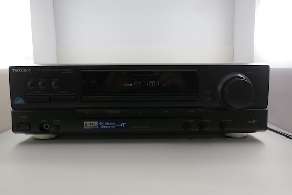 Vintage 90's Technics SA-EX140 AV Control Stereo Receiver Gray Retro Look Works Perfect 155 Watts