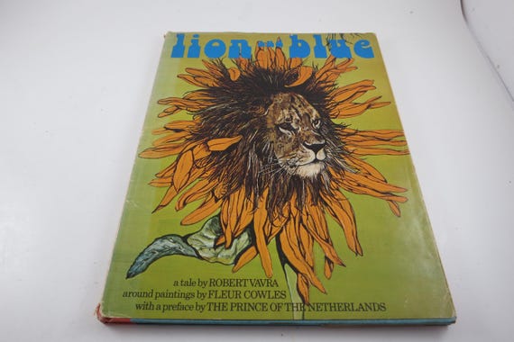 Vintage 1974 Lion and Blue Children's Book, First Pressing