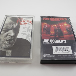1980&#39;s Joe Cocker Cassette Tapes Greatest Hits Live Best Of Sold Individually