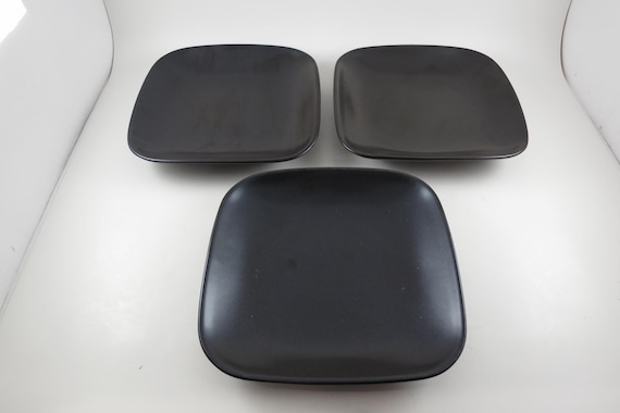 MCM Lindt Stymeist Chocolate Stoneware Set of Three Square Salad Plates