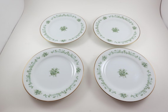Set of Four Vintage 1965 Noritake Glenview Pattern 6401 6 1/4 Inch Bread Plates Like New Condition