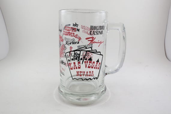 Las Vegas Nevada D Handled Collectors Mug with Vegas Hotel Names