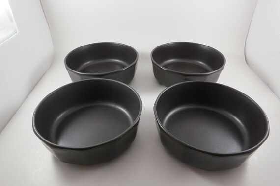 Vintage Pfaltzgraff Cocoa Brown Salad Bowls, Set of 4