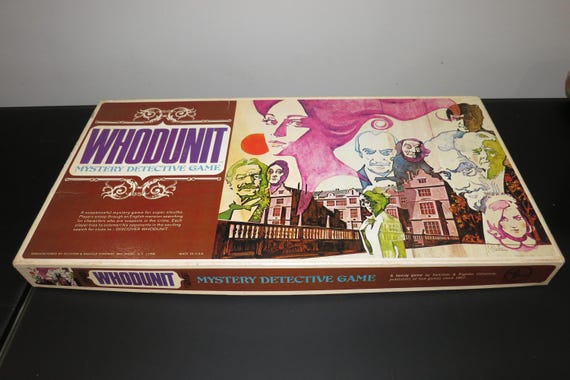 Vintage 1972 Board Game Whodunit Mystery Detective Game Selchow & Righter 100% Complete No 80