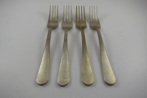 Set of 4 Gold Bombay Santorini Flatware 7 3/4 Inch Dinner Forks