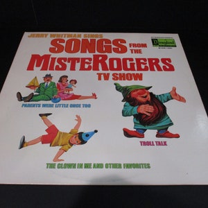 1973 Vinyl LP Children&#39;s Record Walt Disney Songs from the Mister Rogers TV Show Excellent Condition Jerry Whitman 68574