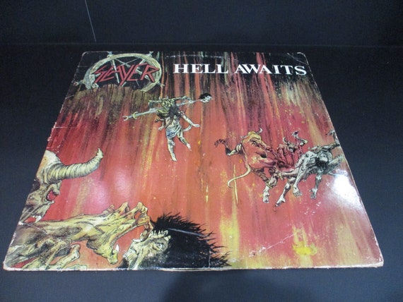 Rare 1985 Vinyl LP Record Hell Awaits Slayer Original US Pressing Excellent Condition White Combat Label 68106