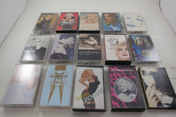 Vintage 1980's MADONNA Cassette Tapes Excellent Condition Immaculate Collection True Blue Like A Virgin Erotica Self Sold Individually