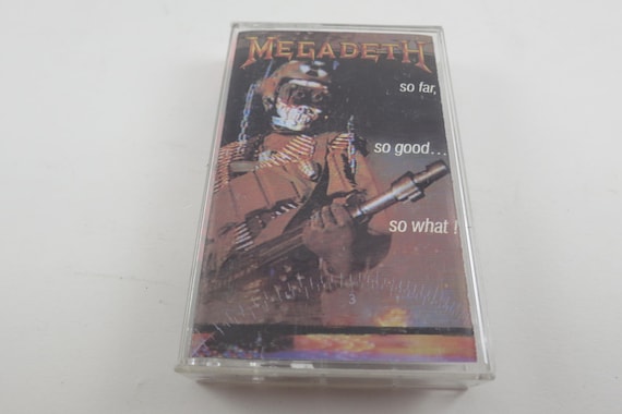 Vintage 1988 Megadeth Cassette Tape: So Far So Good... Heavy Metal