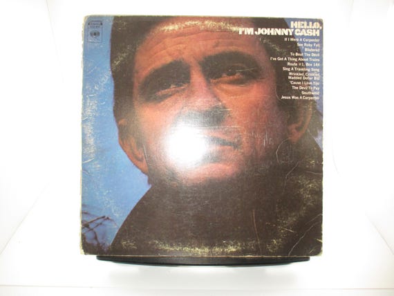 Vintage 1970 Vinyl LP Record Johnny Cash Hello, I'm Johnny Cash Excellent Condition 360 Sound Stereo Pressing 64715