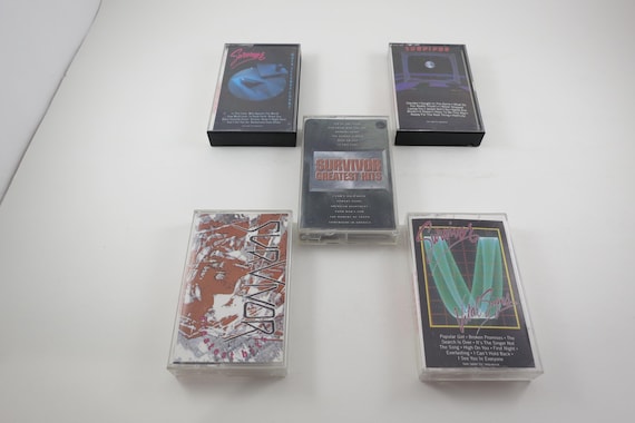 1980's Survivor Cassette Tapes Excellent Condition Eye of the Tiger Vital Signs When Seconds Count Greatest Hits Sold Individually