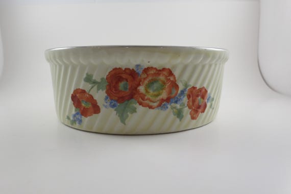 Vintage Hall Orange Poppy Casserole Dish - Superior Quality Kitchenware