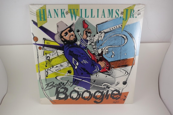 Vintage 1987 Vinyl LP Record Hank Williams Jr Born to Boogie Mint Sealed