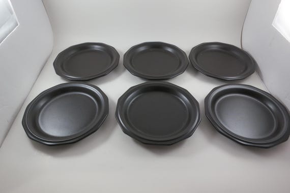 Vintage Pfaltzgraff Cocoa Brown Salad Plates, Set of 6 (6 3/4 Inch)