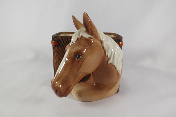 Vintage Lego Japan Horse Head Planter