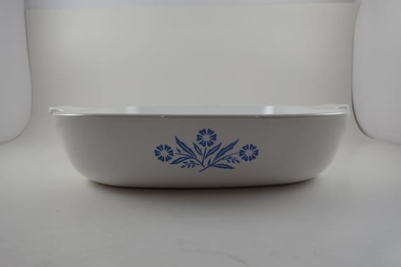 Vintage Corning Ware Blue Cornflower Skillet P-10-B Open Roaster