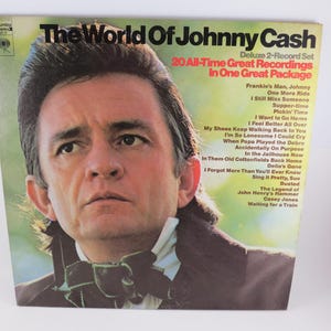 Vintage Johnny Cash Vinyl LP Record Set - 1970 &#39;The World Of&#39; - Near Mint