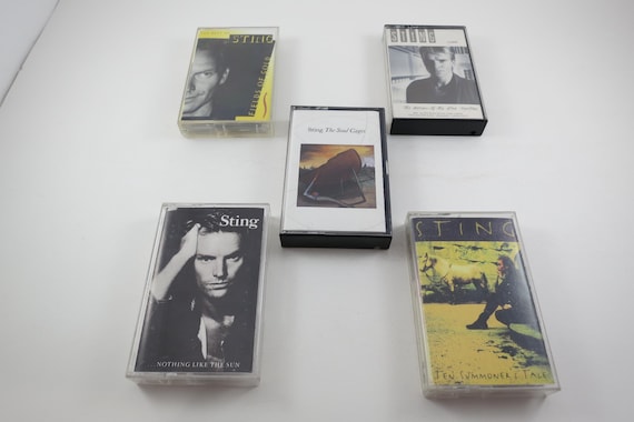 Vintage 1980's Sting Cassette Tapes Nothing Like the Sun Soul Cages Dream of Blue Turtles Ten Summoners Tales Sold Individually
