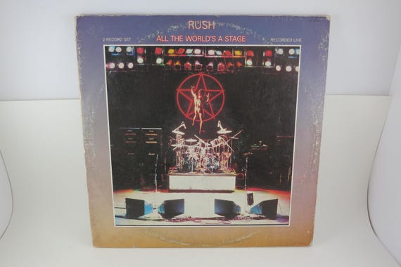 Rush All The World's A Stage Live Vinyl LP Record Set Excellent Condition 71580