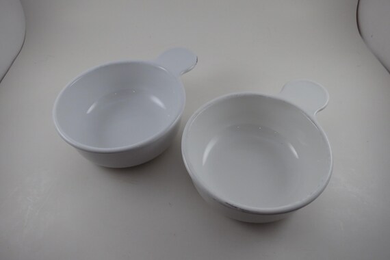 Pair of Vintage Corning P-150-B 550ml Grab It Bowls Heat N Serve
