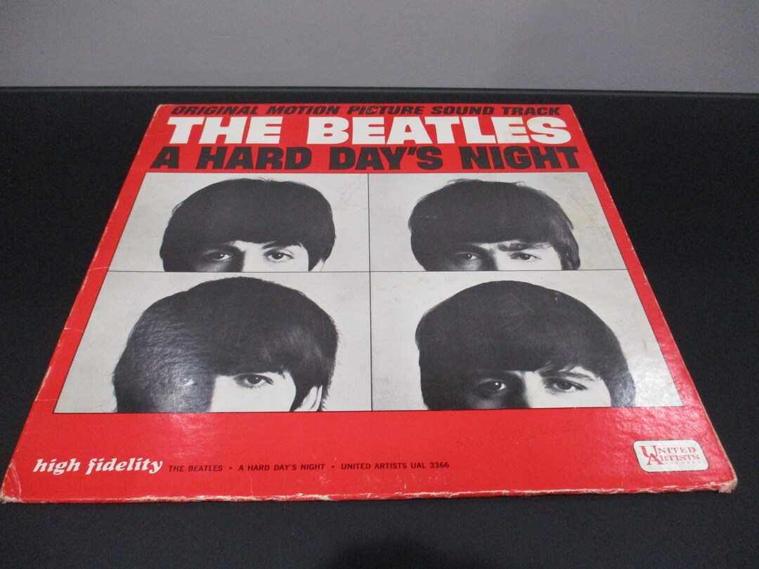 Vintage 1964 Vinyl LP Record the Beatles A Hard Days Night United