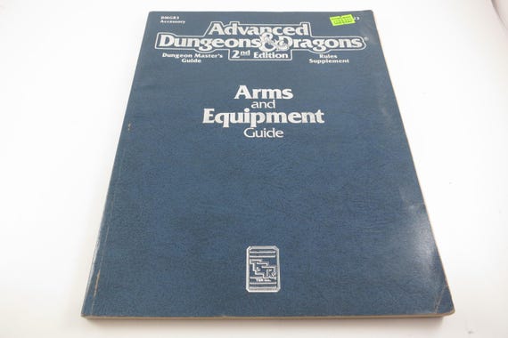 1991 TSR Advanced Dungeons & Dragons 2nd Ed Arms Equipment Guide