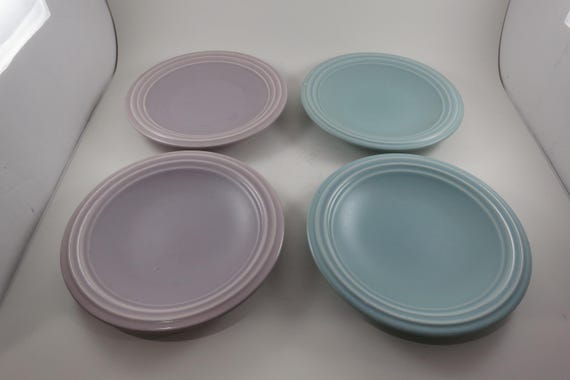 Vintage Pfaltzgraff Salad Plates: Color Medley Set of 4