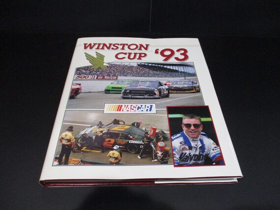 Vintage Hardcover Book Winston Cup 1993 Annual Yearbook with Original Dust Jacket Like New Condition NASCAR History