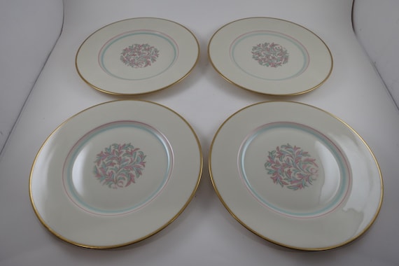 Vintage Franciscan Rossmore 8 3/8 Inch Salad Plates-Set of 4