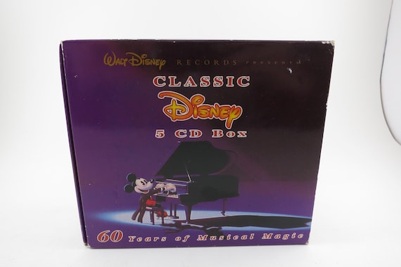 Vintage 1999 CD Box Set Classic Walt Disney 5 Disc Set in Slip Case Near Mint Kids Songs