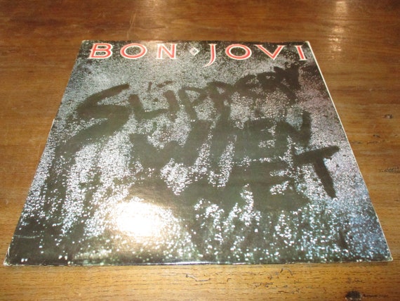 Vintage 1986 Vinyl LP Record Bon Jovi Slippery When Wet Near Mint Condition Rare Netherlands Pressing 60358