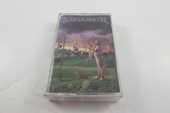 Vintage 1994 Heavy Metal Cassette Tape Youthanasia Megadeth Excellent Condition