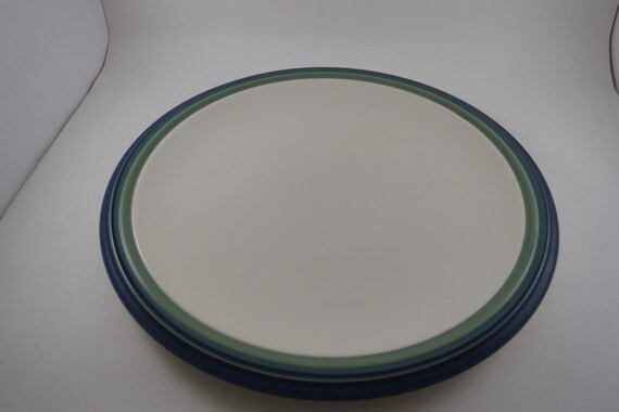 Vintage Pfaltzgraff Stoneware Ocean Breeze Pattern 13 Inch Chop Plate Round Platter