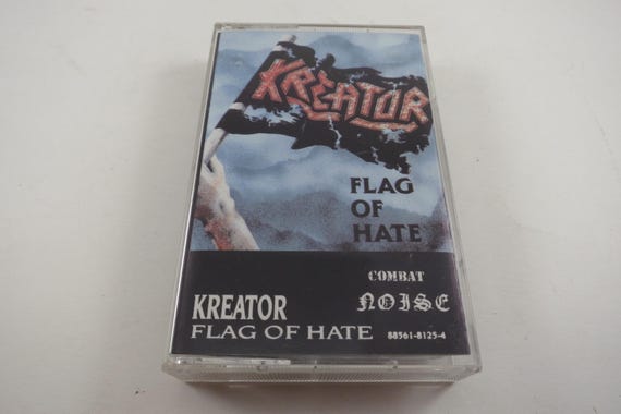 Vintage 1986 Cassette Tape Flag of Hate Kreator Combat Noise Label