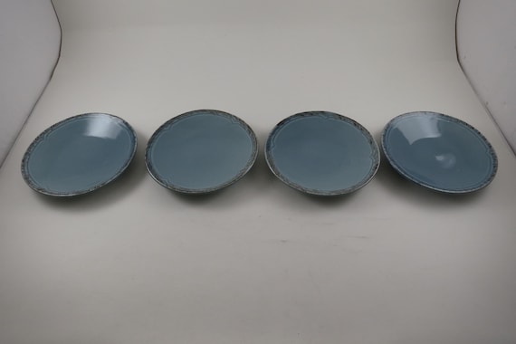 Set of 4 Vintage Todd English Blue Olive Dishes
