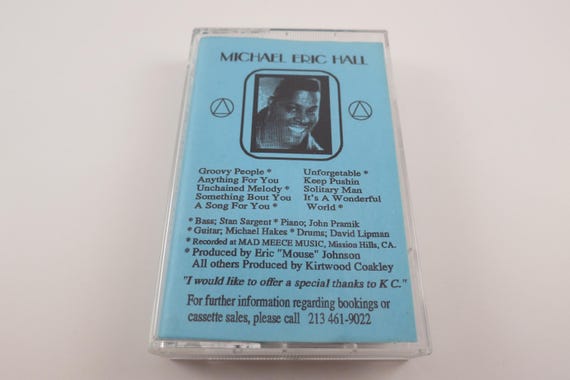 Rare Vintage 1992 Cassette Tape Michael Eric Hall Self Titled Debut Funk/Soul Self Released Excellent Condition