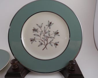 Set of Five MCM Lenox Kingsley Pattern 6 3/8 Inch Bread Plates Pristine