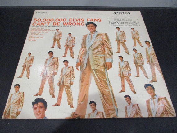 1962 Elvis Presley LP Record 50,000,000 Elvis Fans Can't Be Wrong Elvis Gold Records Vol 2 Very Good Condition 61064