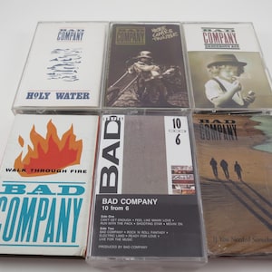 Vintage Bad Company Cassette Tapes - 1980s Rock Music